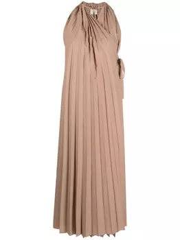 Плиссированное платье без рукавов Alysi, коричневый