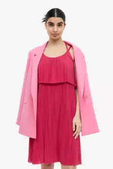 Плиссированное платье для кормящих мам H&M, красный