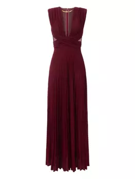 Плиссированное платье Elisabetta Franchi, красный
