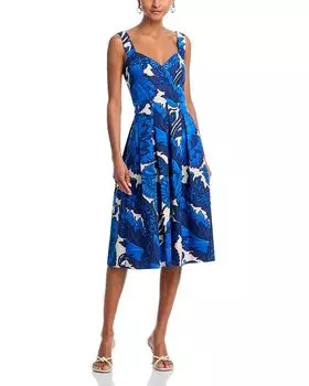 Плиссированное платье Etro, синий