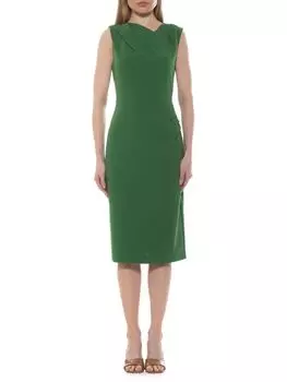 Плиссированное платье-футляр Diane Alexia Admor, цвет Sage