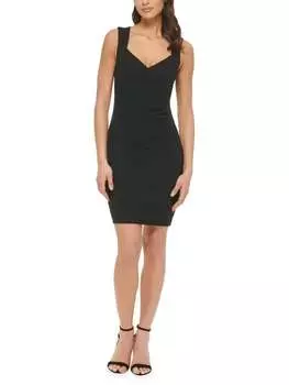Плиссированное платье-футляр с вырезом Guess Black