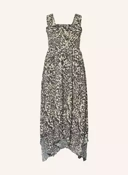 Плиссированное платье Ganni, бежевый