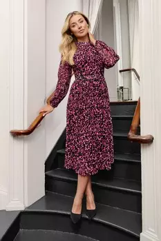 Плиссированное платье из серафины Society 8, розовый