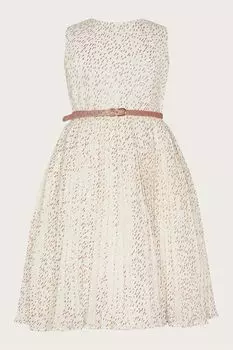 Плиссированное платье Мэрилин натурального цвета Monsoon