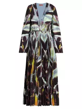 Плиссированное платье макси Antiparos Altuzarra, цвет amsonia