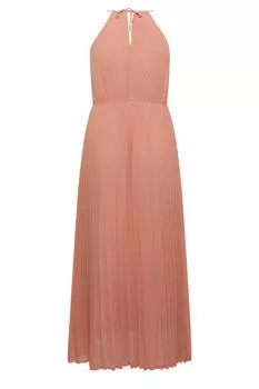 Плиссированное платье макси для подружки невесты Yours, оранжевый