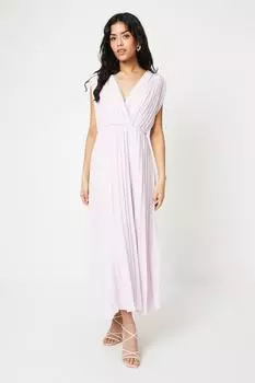 Плиссированное платье мидакси с запахом для миниатюрных случаев Oasis, фиолетовый