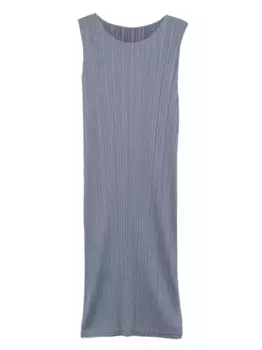 Плиссированное платье миди Pleats Please Issey Miyake, синий