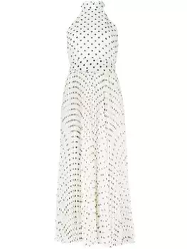 Плиссированное платье миди Sunray Picnic ZIMMERMANN, нейтральный цвет