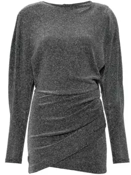 Плиссированное платье мини Benedicte ISABEL MARANT, серебяный