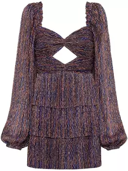 Плиссированное платье мини Blossom Rebecca Vallance, мультиколор