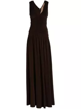Плиссированное платье N21, коричневый