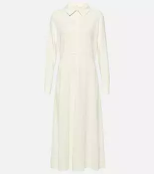 Плиссированное платье-рубашка Co, белый