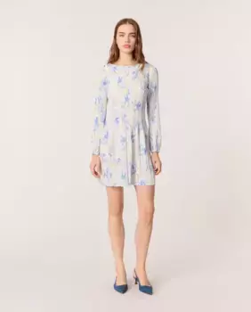 Плиссированное платье с принтом Maje, мультиколор