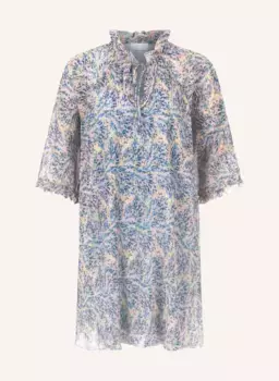 Плиссированное платье с рюшами Rich&Royal, синий