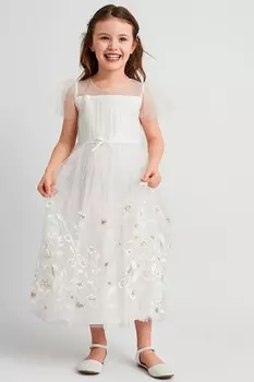 Плиссированное платье Sally с аквалангом Monsoon, бежевый