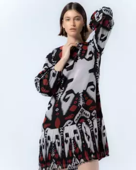 Плиссированное платье Silvia с круглым вырезом Niza, мультиколор