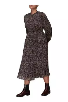 Плиссированное платье со шлейфом и цветочным узором Whistles