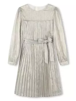 Плиссированное полосатое платье Billieblush, золотой