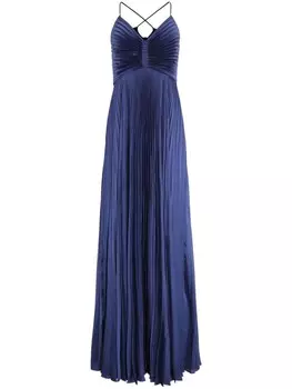 Плиссированное вечернее платье Aries A.L.C., синий