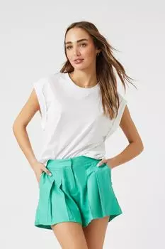 Плиссированные брючные шорты из льняной смеси Forever 21