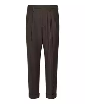 Плиссированные брюки AW24 Michael Coal, коричневый