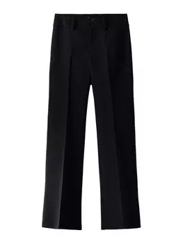 Плиссированные брюки Bershka, черный