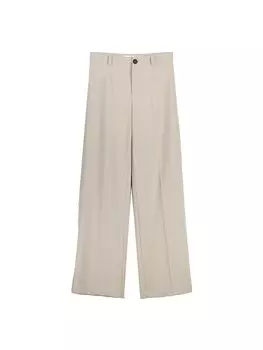 Плиссированные брюки Bershka, цвет Kitt