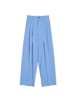 Плиссированные брюки Bershka, голубое небо