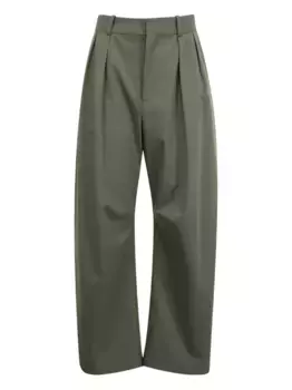Плиссированные брюки-бочки LOEWE, зеленый