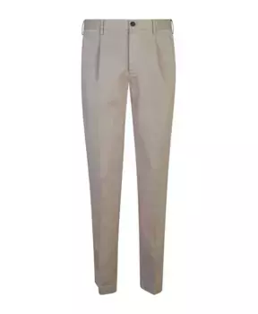 Плиссированные брюки чинос Incotex, бежевый