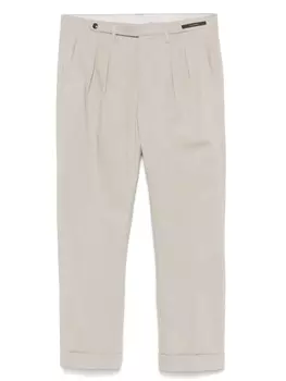 Плиссированные брюки чинос michael coal, нейтральный