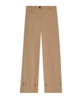 Плиссированные брюки Ganni, бежевый