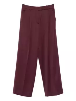 Плиссированные брюки из смесовой шерсти Another Tomorrow, фиолетовый