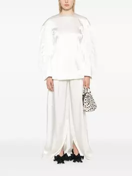 Плиссированные брюки Jil Sander, белый