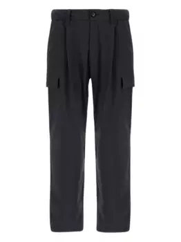 Плиссированные брюки-карго Herno, черный
