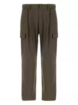 Плиссированные брюки-карго Herno, коричневый