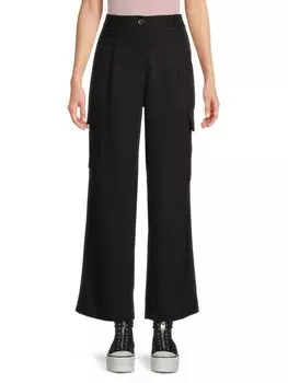 Плиссированные брюки-карго Laundry By Shelli Segal, черный