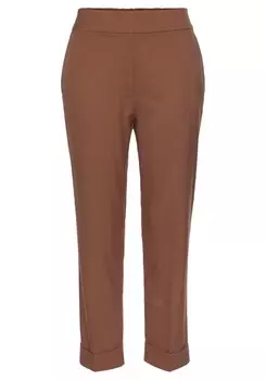 Плиссированные брюки Lascana, коричневый