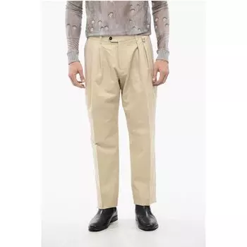 Плиссированные брюки LEXNDER с заклепками John Richmond, Beige