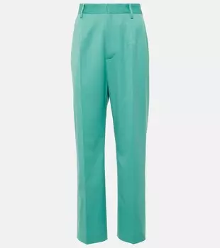 Плиссированные брюки Mm6 Maison Margiela, синий