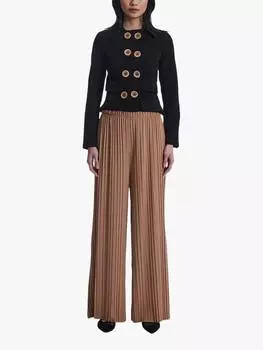 Плиссированные брюки палаццо James Lakeland, кэмел