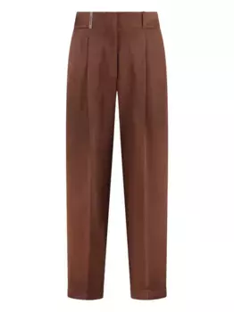Плиссированные брюки Peserico, коричневый