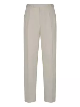 Плиссированные брюки Prada, нейтральный