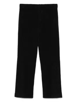 Плиссированные брюки прямого кроя Homme Pliss Issey Miyake, черный