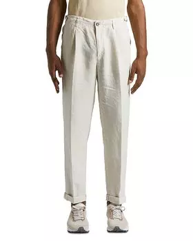 Плиссированные брюки прямого кроя Peserico, слоновая кость/кремовый