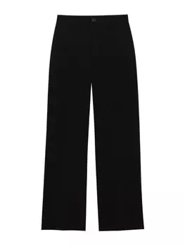 Плиссированные брюки Pull&Bear, черный