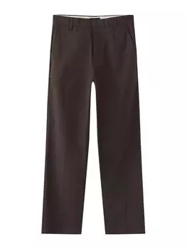 Плиссированные брюки Pull&Bear, коричневый