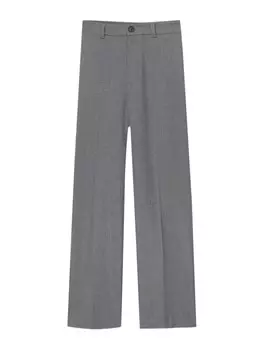 Плиссированные брюки Pull&Bear, пятнистый серый
